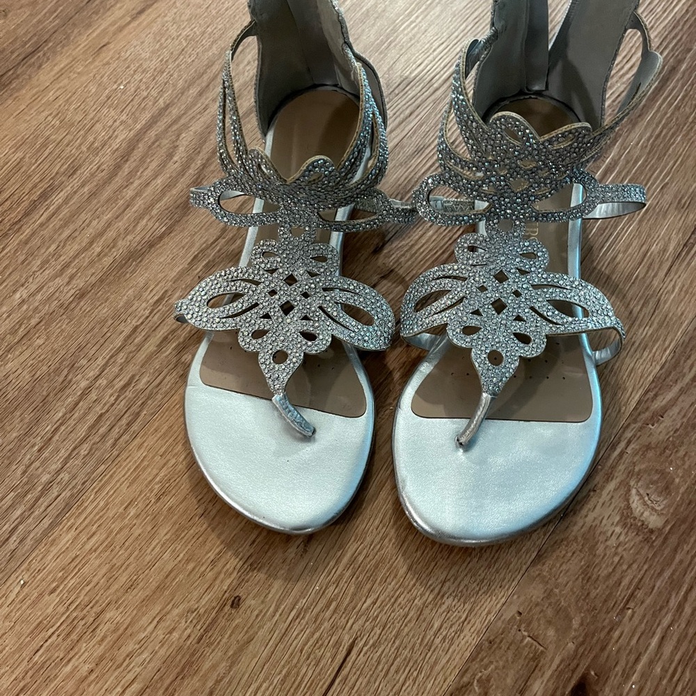 Elegant Silver Women's Sandals